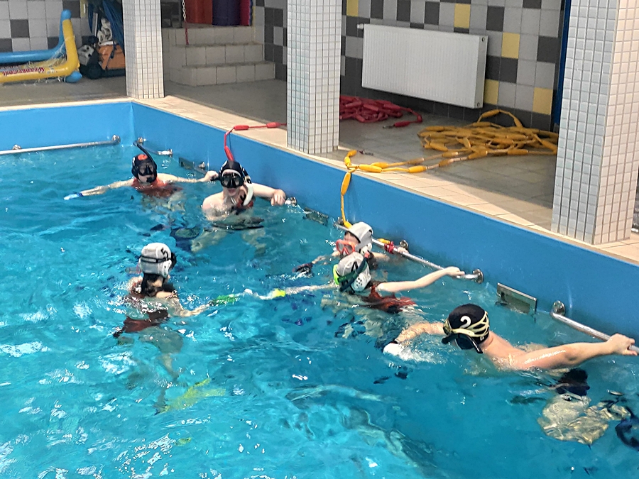 Hokej pod wodą Walenie Siemianowice Śląskie Trening 2 III 2024
